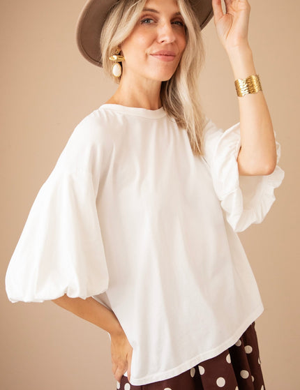 Easy Puff White - T-Shirt - ellemilla