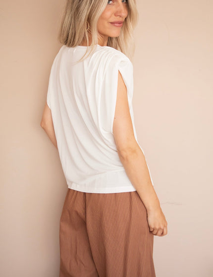 Elly Epaulettes White - Top - ellemilla