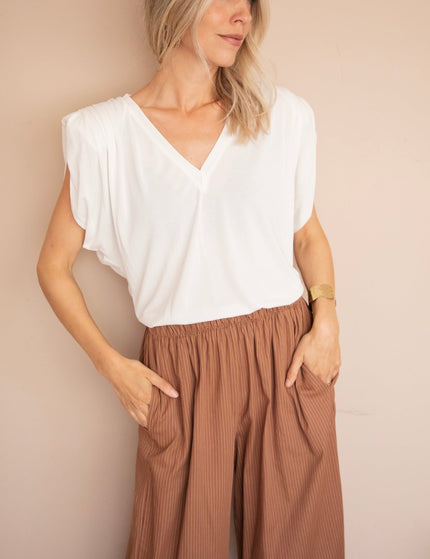 Elly Epaulettes White - Top - ellemilla