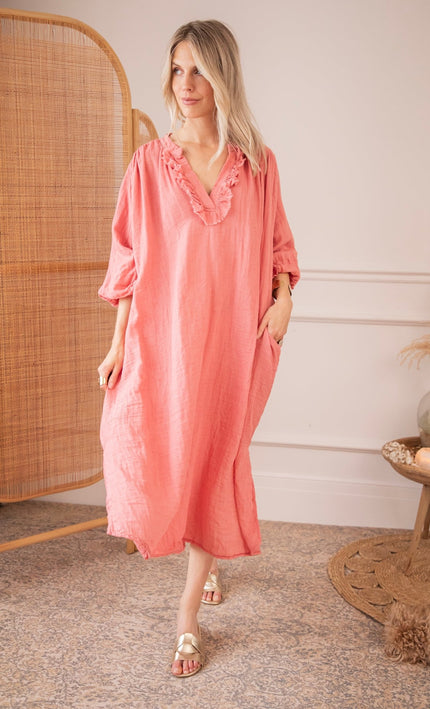 Esmeralda Raspberry - Maxi Jurk - ellemilla