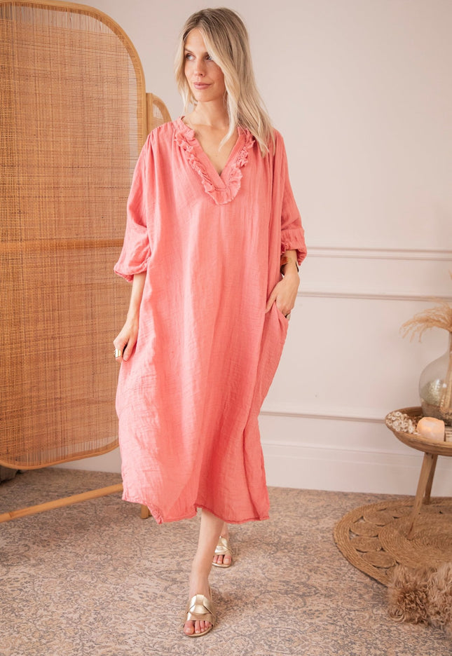 Esmeralda Raspberry - Maxi Jurk - ellemilla