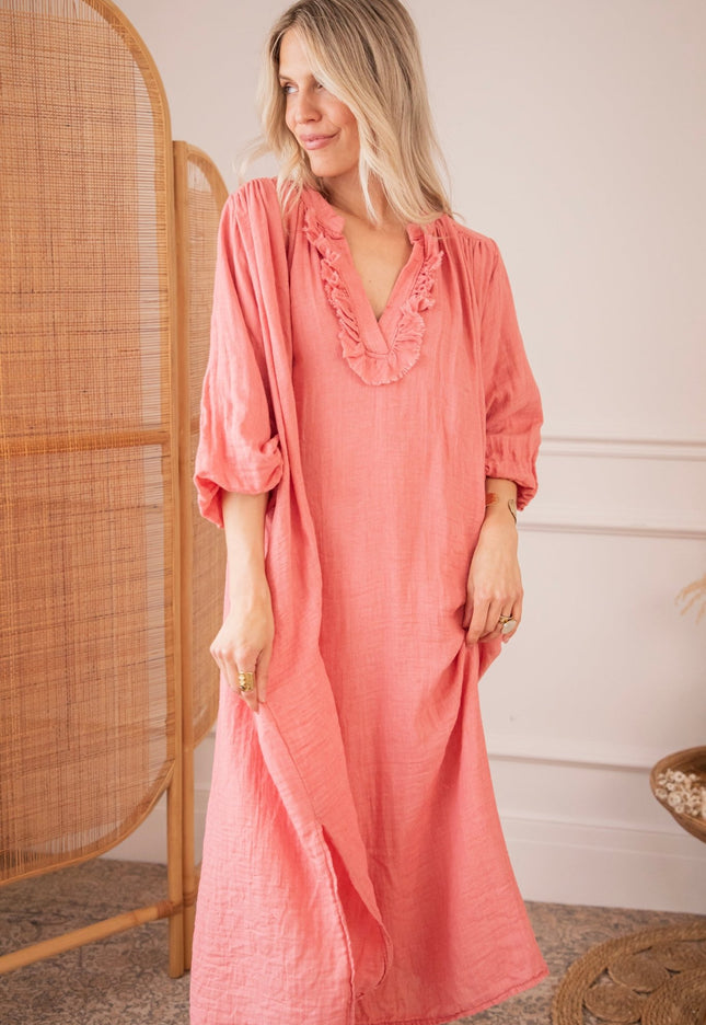 Esmeralda Raspberry - Maxi Jurk - ellemilla