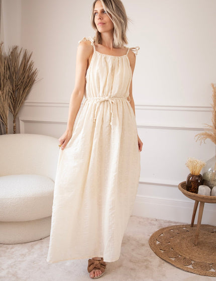 Everbloom Beige - Maxi Jurk - ellemilla