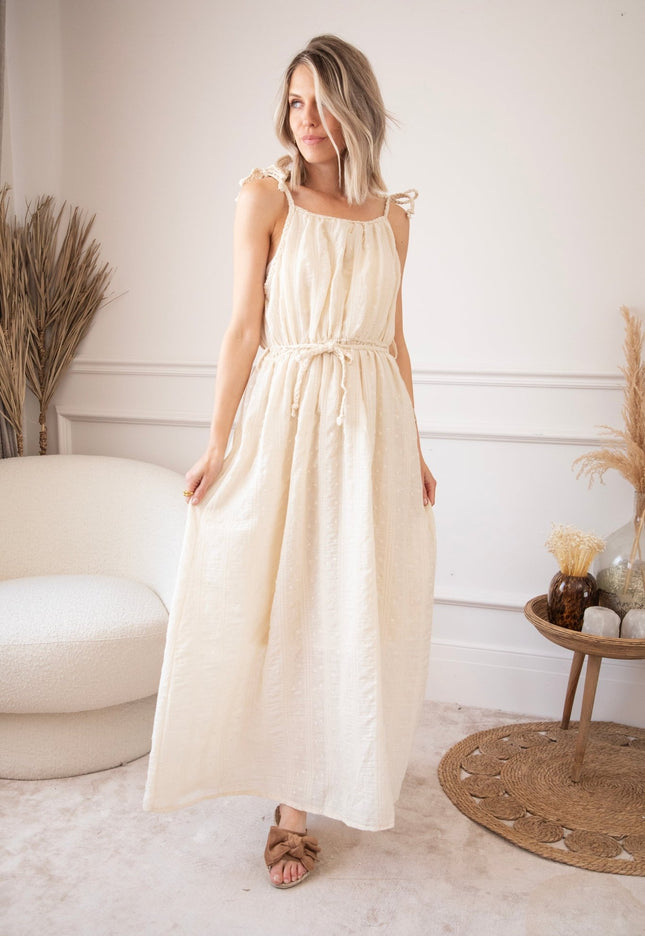 Everbloom Beige - Maxi Jurk - ellemilla