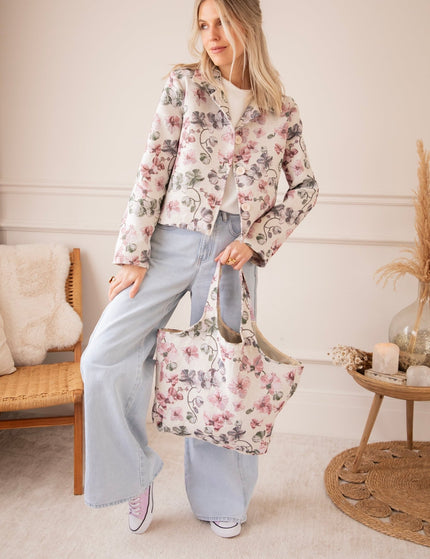 Ezra Bloom Beige/Pink - Jacket - ellemilla