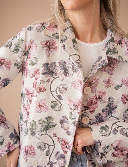 Ezra Bloom Beige/Pink - Jacket - ellemilla