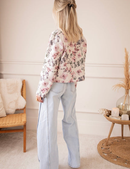 Ezra Bloom Beige/Pink - Jacket - ellemilla