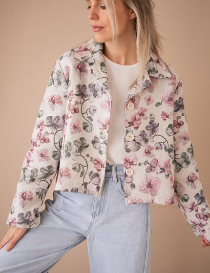 Ezra Bloom Beige/Pink - Jacket - ellemilla