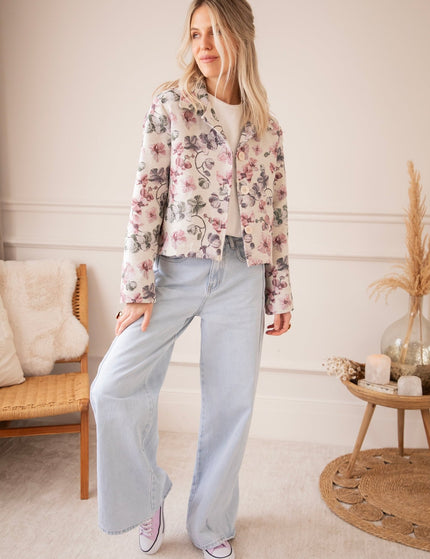 Ezra Bloom Beige/Pink - Jacket - ellemilla