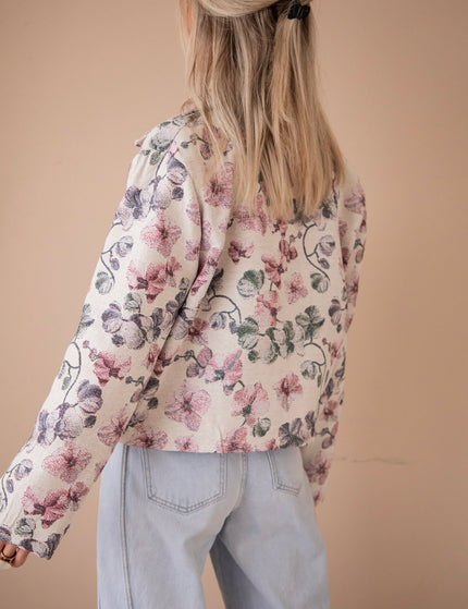Ezra Bloom Beige/Pink - Jacket - ellemilla
