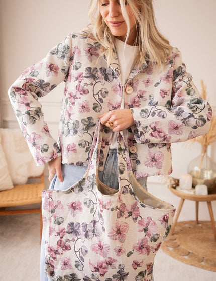 Ezra Bloom Beige/Pink - Jacket - ellemilla