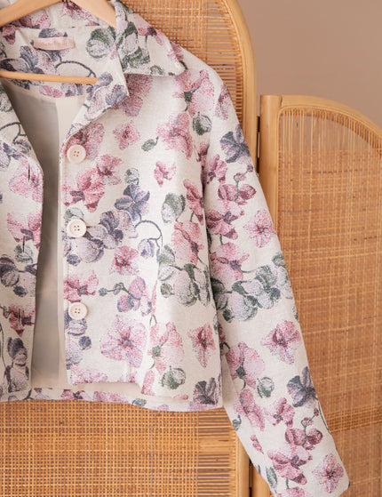 Ezra Bloom Beige/Pink - Jacket - ellemilla