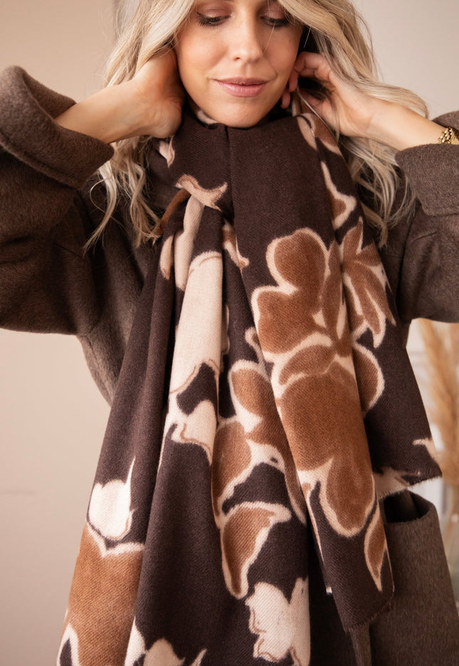Faded Florals Rusty/Brown - Sjaal - ellemilla