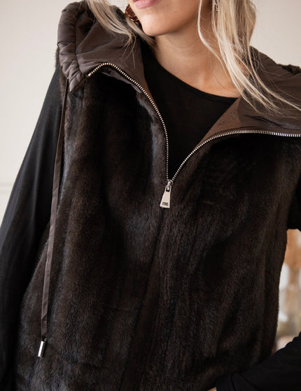Faux Fur Escape Cacao - Bodywarmer - ellemilla