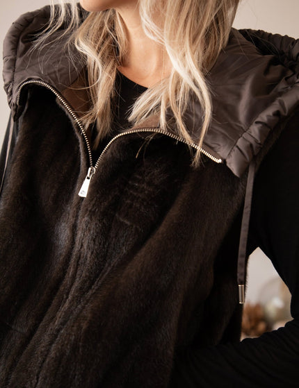 Faux Fur Escape Cacao - Bodywarmer - ellemilla