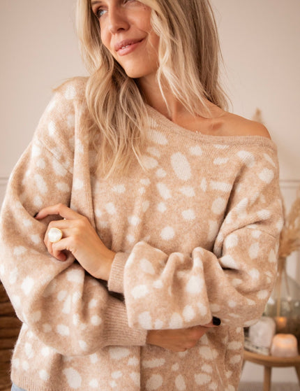 Fawn Belle Beige/Off White - Trui - ellemilla