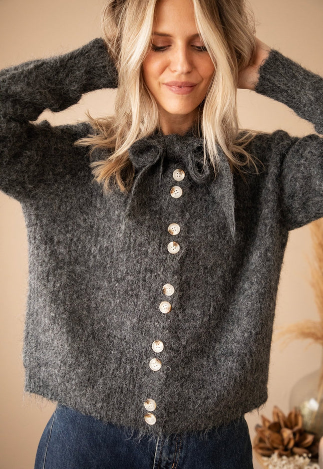 Faye Dark Grey - Vest - ellemilla