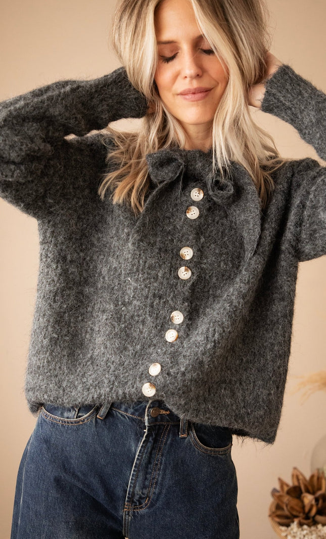 Faye Dark Grey - Vest - ellemilla