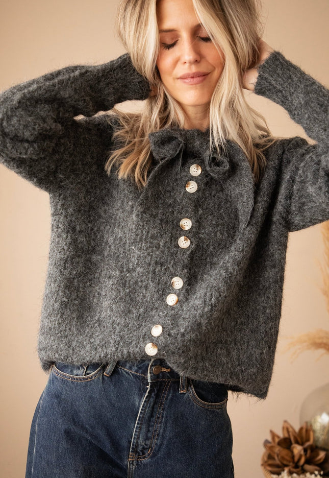 Faye Dark Grey - Vest - ellemilla