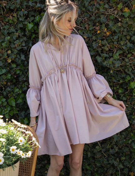 Feline Pleated Soft Pink - Jurk - ellemilla