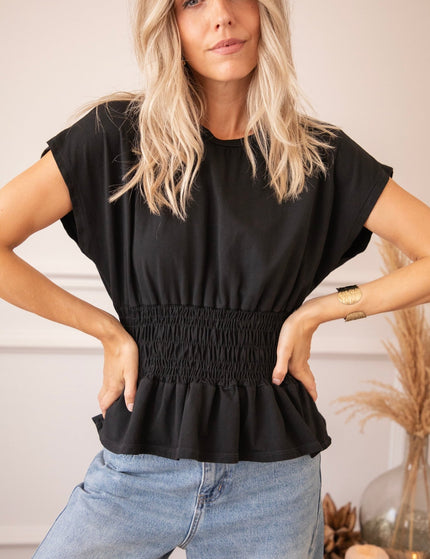 Feminine Frown Black - Top - ellemilla