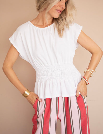 Feminine Frown White - Top - ellemilla