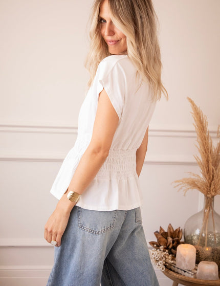 Feminine Frown White - Top - ellemilla