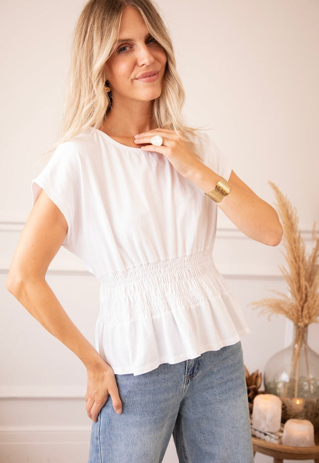 Feminine Frown White - Top - ellemilla