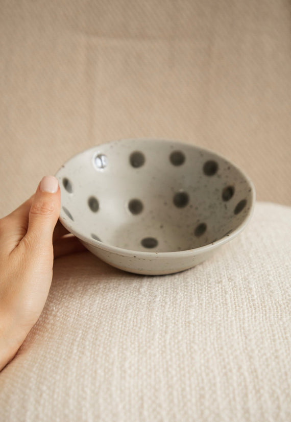 Fika Dots Sand/Grey - Kom - ellemilla