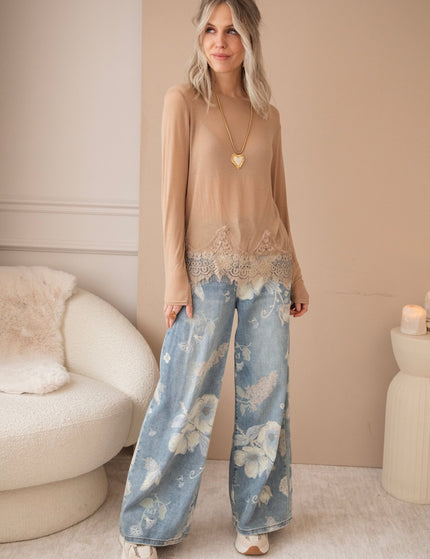 Fine Lace Camel - Longsleeve - ellemilla