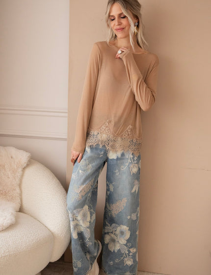 Fine Lace Camel - Longsleeve - ellemilla