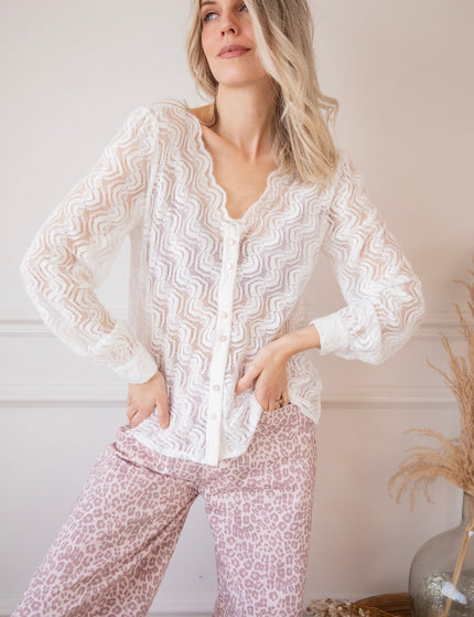 Fine Twist White - Blouse - ellemilla