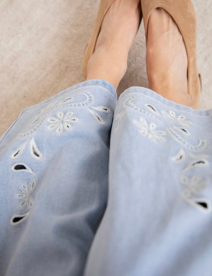 Floral Flow Light Blue - Jeans - ellemilla