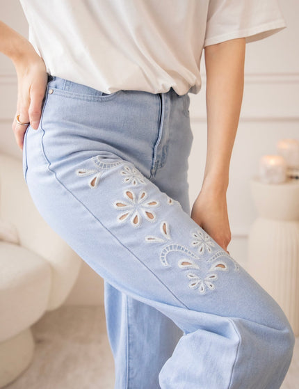 Floral Flow Light Blue - Jeans - ellemilla