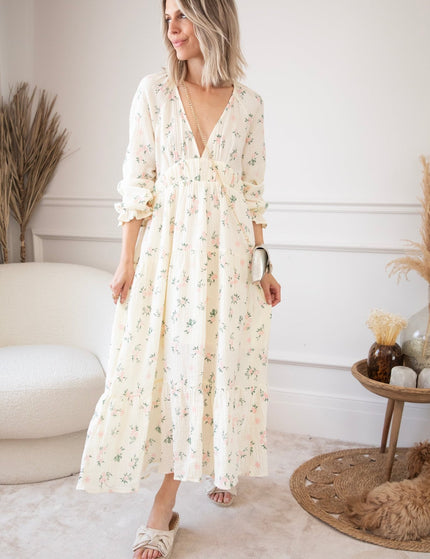 Florette Beige - Maxi Jurk - ellemilla
