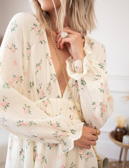 Florette Beige - Maxi Jurk - ellemilla