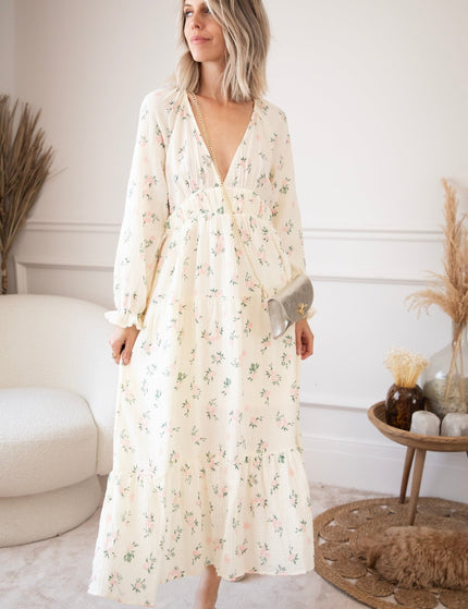 Florette Beige - Maxi Jurk - ellemilla