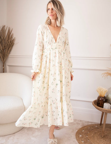 Florette Beige - Maxi Jurk - ellemilla