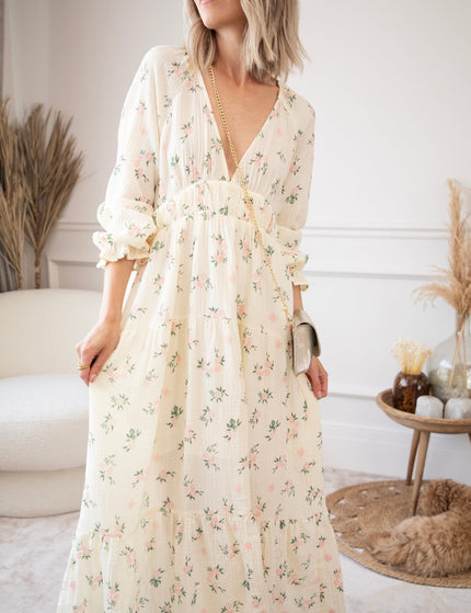 Florette Beige - Maxi Jurk - ellemilla