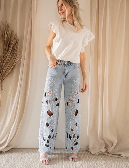 Flower Fantasy Blue - Jeans - ellemilla