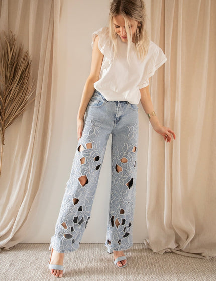 Flower Fantasy Blue - Jeans - ellemilla