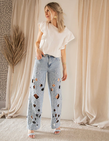 Flower Fantasy Blue - Jeans - ellemilla