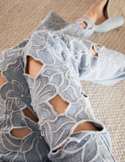 Flower Fantasy Blue - Jeans - ellemilla