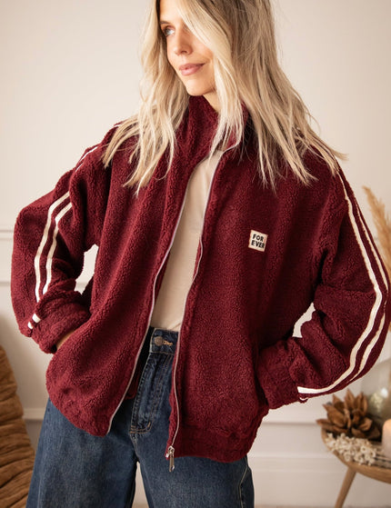 Forever Teddy Burgundy - Jacket - ellemilla
