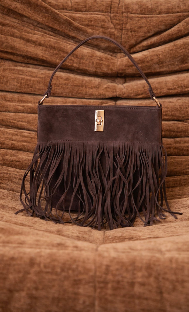 Fringe Fever Cacao - Handtas - ellemilla