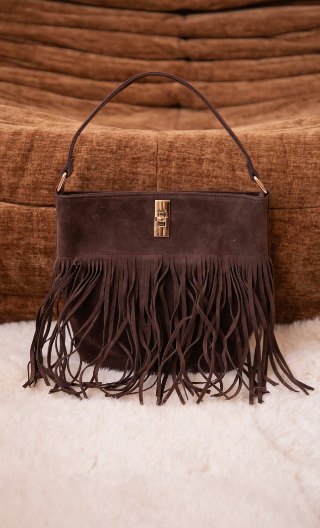Fringe Fever Cacao - Handtas - ellemilla