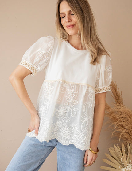 Full Blossom Beauty White - T-Shirt - ellemilla