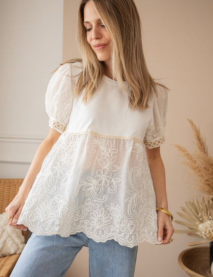 Full Blossom Beauty White - T-Shirt - ellemilla