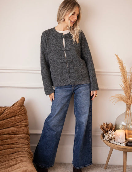 Gently Tied Dark Grey - Vest - ellemilla