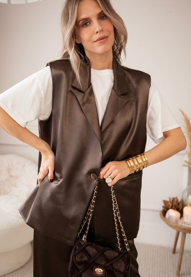 Glosh Choco - Gilet - ellemilla